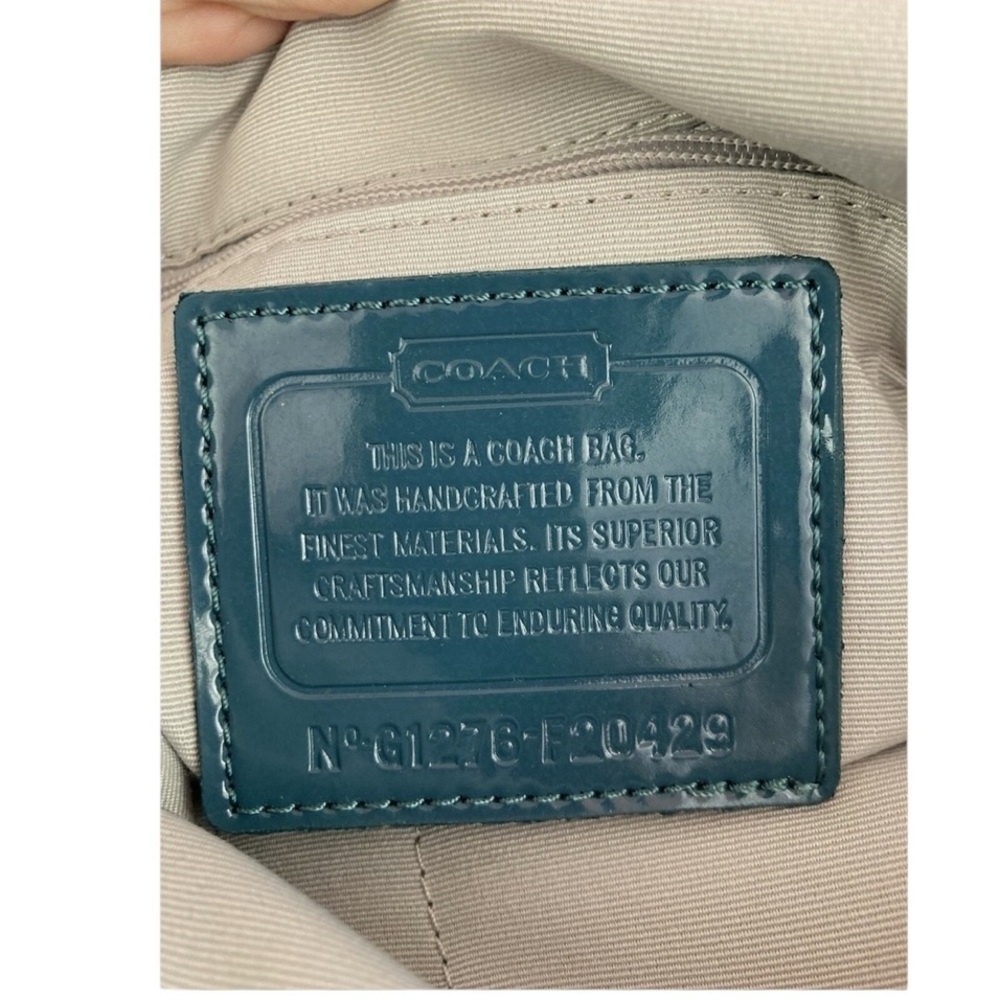 Coach - Blue and Silver Bag - Small Canvas - 14 inch length and 9 inches height - Picture 9 of 10